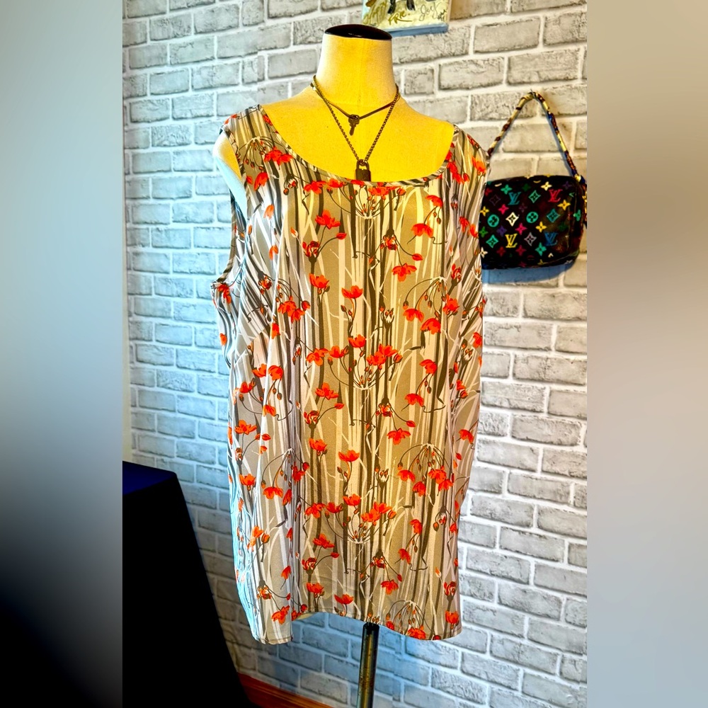 2 for $20 Faded glory women’s Seul-ki soft tank top with gray accents and orange